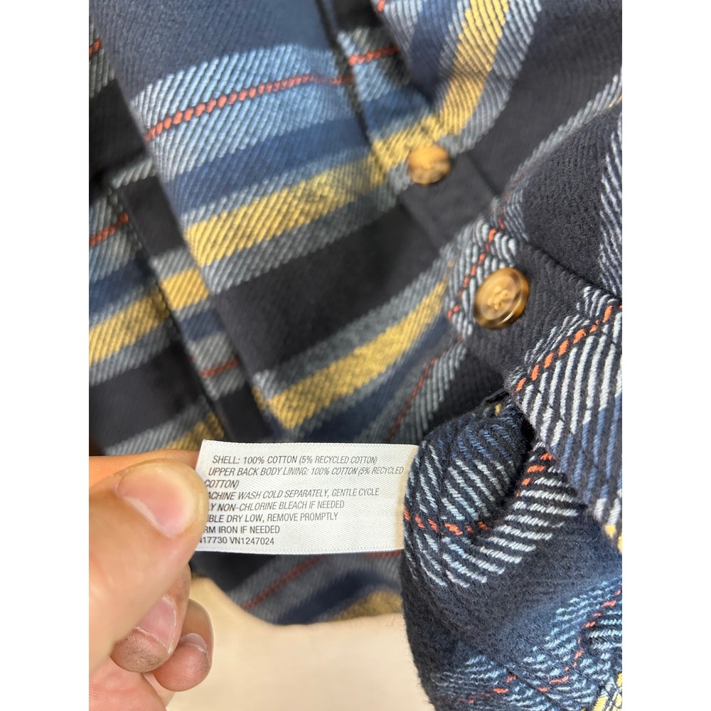Workwear Shacket Goodfellow‎ & Co Mens XXL Striped Heavy Cotton Flannel Jacket - Picture 6 of 9